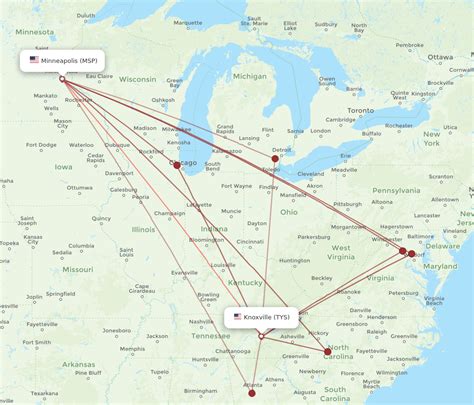 flights msp to knoxville|tys to msp.